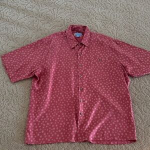 Island Green silk button down shirt